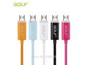 Original Golf 2nd micro usb cable LED 100cm 2.1A Output Charge Transfer Combo Interface Length 6mm for iphone or Android Phones