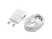 USB Cable with EU Plug 2A Wall Charger Adaptor with 1M Micro USB Data Sync Charging Cable for Samsung Galaxy Note 2 S3 s4 i9500