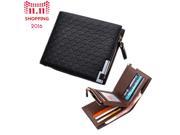Multifunction Man Wallets 3 Colors Mens PU Leather Zipper Business Wallet Card Holder Pocket Purse Hot Plaid Pounch Fashion