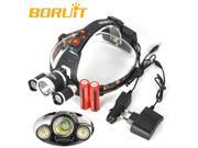 Boruit 5000 Lumen LED 4 Mode Headlight Lampe Frontale Camping Fishing Lantern Headlamp Flashlight Ac Car Charger 2x18650 Battery