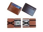 2016 arrival High quality leather magic wallets Fashion men money clips card purse 2 colors