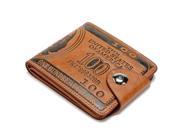 Hot Sale Fashion Men wallet short design Brand men s wallets mini PU Leather dollar price purse credit card holders 2 colors