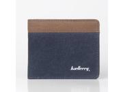 Hot Sale Fashion Men Wallets Canvas Design Quality Blue Gray Color Casual Short Style Card Holder Purse Wallet
