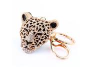 Animal Panther Leopard Rhinestone Keyring Charm Pendant Purse Bag Key Ring Chain Keychain Gift