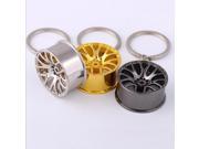 Design Cool Luxury metal Keychain Car Key Chain Key Ring creative wheel hub chain For Man Women Gift