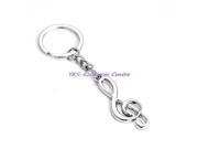 2016 key chain key ring silver plated musical note keychain for car metal music symbol key chains