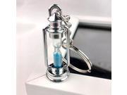 2016 cute metal lamp shape hourglass key chain ring keychain creative trinket novelty item best charm gift women men couple BLUE