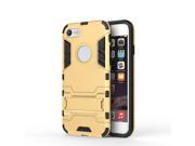 Iphone7 Case TPU and PC 2 in 1 Kickstand Protective Cover Finish Case for Iphone 7 gold