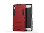 SONY Xperia X Case TPU and PC 2 in 1 Kickstand Protective Cover Finish Case for SONY Xperia X Case red