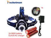 3800LM Headlight CREE T6 LED Headlamp Head Lamp Torch Powered LED Flashlights Biking Fishing Torch with 18650 Battery Charger