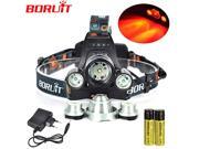 Waterproof Headlamp XML T6 XPE Red 5000 Lumens 4 Mode LED Headlight Rechargeable Hunting Spotlight Lamp Include 18650 battery