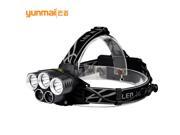 High Light Headlamp 8000lumens 5LED XML 3T6 2XPE Head Flashlight Headlight led Rechargeable Head Lamp for Camping Hunting