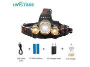 Uvistare T1 Rotating Adjustable Focus Zoom 8000LM LED Outdoor Camping Headlamps Headlights 4 models T6 2R5 torch Head Lamp Light