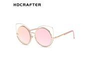 HDCRAFTER Star tide section sunglasses avant garde reflective cat eyes sunglasses diamond