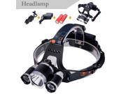 XM L 3*T6 2R T6 Headlamps 6000 lumen Rechargeable LED Headlight Outdoor Camp Lamp Head Torch Ac CAR Charger 18650 Battery