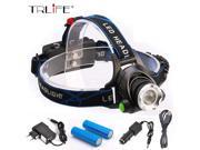 LED CREE XM L T6 Headlight 3000LM Headlamp Head Light Lamp For Camping Fishing AC Charger Car charger 2x18650 Battery