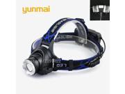 Micro Usb Cable 3000 lumen Led Headlight XML T6 Zoom Head Torch Light Lamp Rechargeable 18650 HeadLamp for Camping Hiking