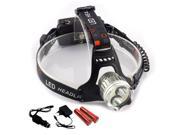Cree T6 Q5 2 Leds Headlamp Head Light Lamp Lampe Torch Led Flashlight Bright Powerful Headlight with 18650 battery charger