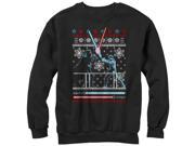 Star Wars Ugly Christmas Sweater Duel Mens Graphic Sweatshirt