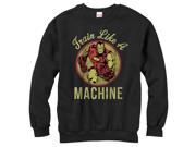 Marvel Iron Man Train Like a Machine Womens Graphic Sweatshirt