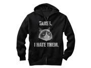 Grumpy Cat Taxes I Hate Them Mens Graphic Lightweight Zip Hoodie
