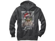 Grumpy Cat Worst Christmas Sweater Mens Graphic Lightweight Hoodie