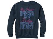 CHIN UP Heart Led Me to Kitchen Womens Graphic Sweatshirt