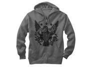 Lost Gods Mens Graphic Lightweight Zip Hoodie