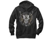 Lost Gods Cow Skull With Feathers Mens Graphic Lightweight Hoodie