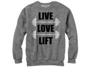 CHIN UP Live Love Lift Womens Graphic Sweatshirt