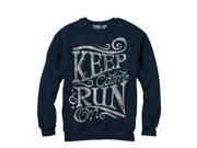 CHIN UP Keep Calm and Run Womens Graphic Sweatshirt