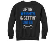 CHIN UP Lifting Weights Getting Dates Mens Graphic Sweatshirt