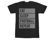 CHIN UP Eat Sleep Football Repeat Mens Graphic T Shirt