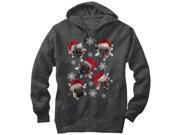 Lost Gods Ugly Christmas Sweater Pug Snowflakes Womens Graphic Lightweight Hoodie