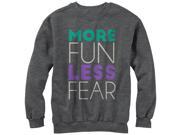 CHIN UP More Fun Less Fear Womens Graphic Sweatshirt