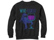 CHIN UP Wine Dinosaur Womens Graphic Sweatshirt