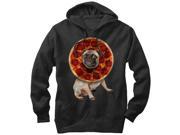 Lost Gods Pepperoni Pizza Pug Mens Graphic Lightweight Hoodie