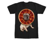 Lost Gods Pepperoni Pizza Pug Mens Graphic T Shirt