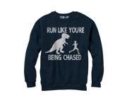 CHIN UP Dinosaur Run Womens Graphic Sweatshirt