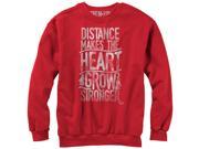 CHIN UP Valentine Distance Makes Heart Stronger Womens Graphic Sweatshirt
