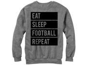 CHIN UP Eat Sleep Football Repeat Womens Graphic Sweatshirt