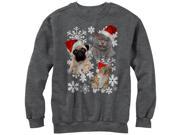 Lost Gods Ugly Christmas Sweater Cat Dog Snowflake Womens Graphic Sweatshirt
