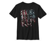 Lost Gods Tiger Growl American Flag Boys Graphic T Shirt