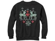 Lost Gods Reindeer Love Ugly Christmas Sweater Womens Graphic Sweatshirt