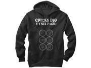 CHIN UP Chicks Dig My Six Pack Mens Graphic Lightweight Hoodie