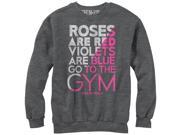 CHIN UP Valentine Roses Are Red Gym Poem Womens Graphic Sweatshirt