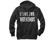 CHIN UP Live for Weekends Womens Graphic Lightweight Hoodie