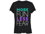 CHIN UP More Fun Less Fear Juniors Graphic T Shirt