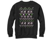 Lost Gods Reindeer Christmas Sweater Print Womens Graphic Sweatshirt