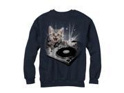 Lost Gods DJ Space Kitten Mens Graphic Sweatshirt